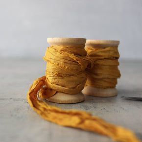 Botanical Dye Silk Ribbon Bobbins - Tribe Castlemaine