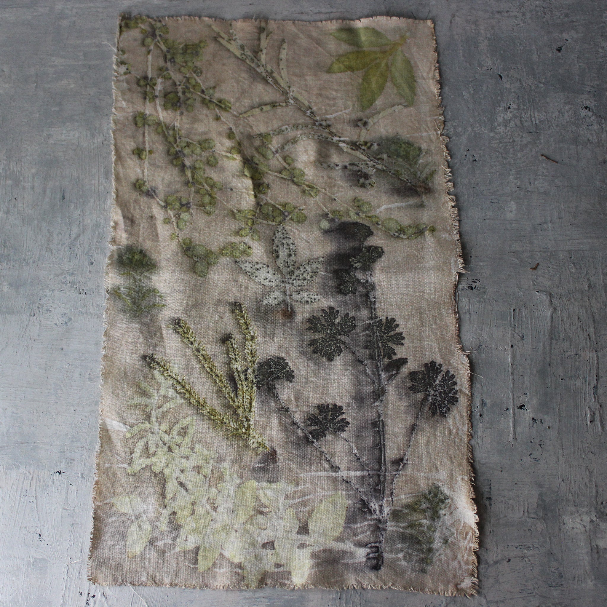 Botanical Eco Print Linen Panel Placemats - Tribe Castlemaine