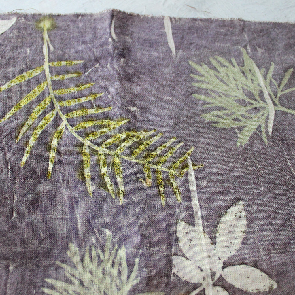Botanical Eco Print Linen Panel Placemats - Tribe Castlemaine
