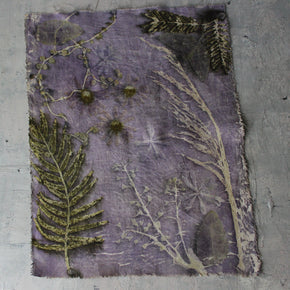 Botanical Eco Print Linen Panel Placemats - Tribe Castlemaine