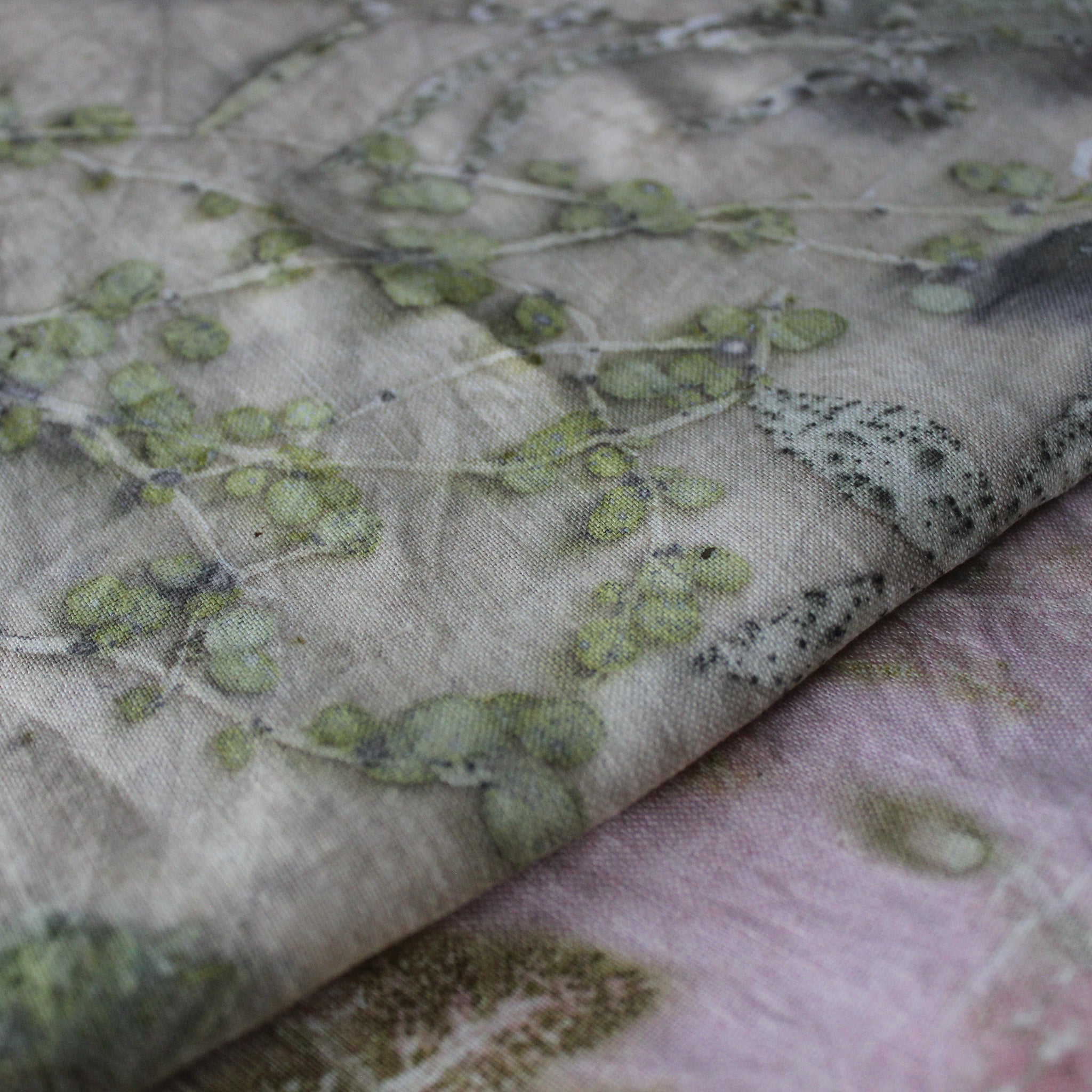 Botanical Eco Print Linen Panel Placemats - Tribe Castlemaine