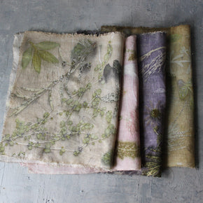 Botanical Eco Print Linen Panel Placemats - Tribe Castlemaine