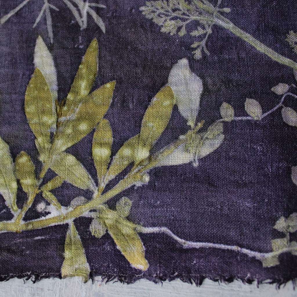 Botanical Eco Print Linen Placemat Logwood 2 - Tribe Castlemaine