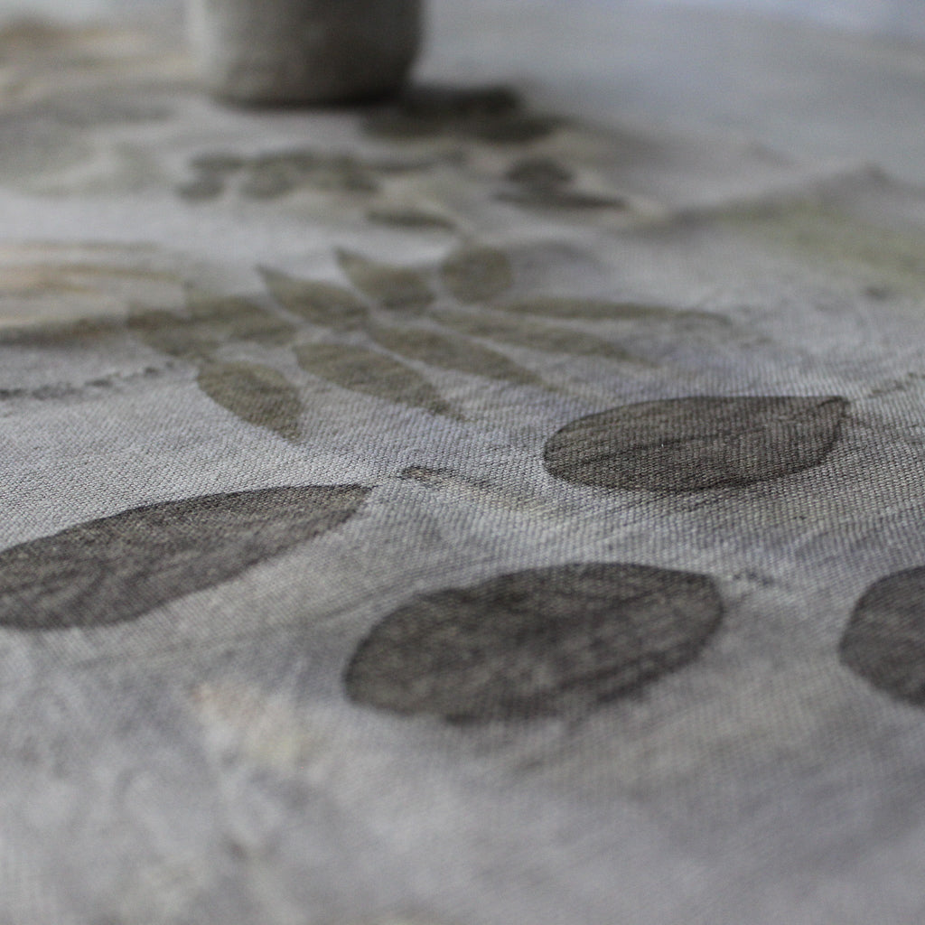 Botanical Eco Print Linen Runner 2 - Tribe Castlemaine