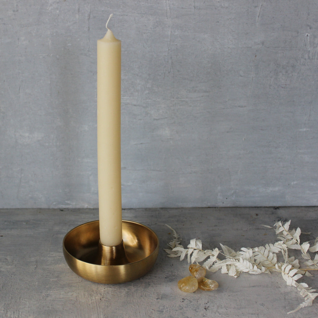 Brass Dish Candle Holder - Tribe Castlemaine