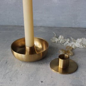 Brass Flat Candle Holder - Tribe Castlemaine