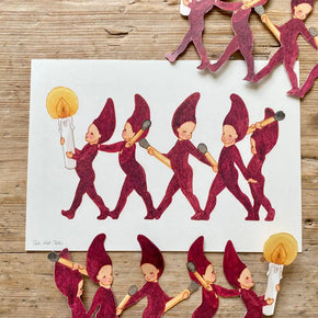 Danish Papercraft : Christmas Elves