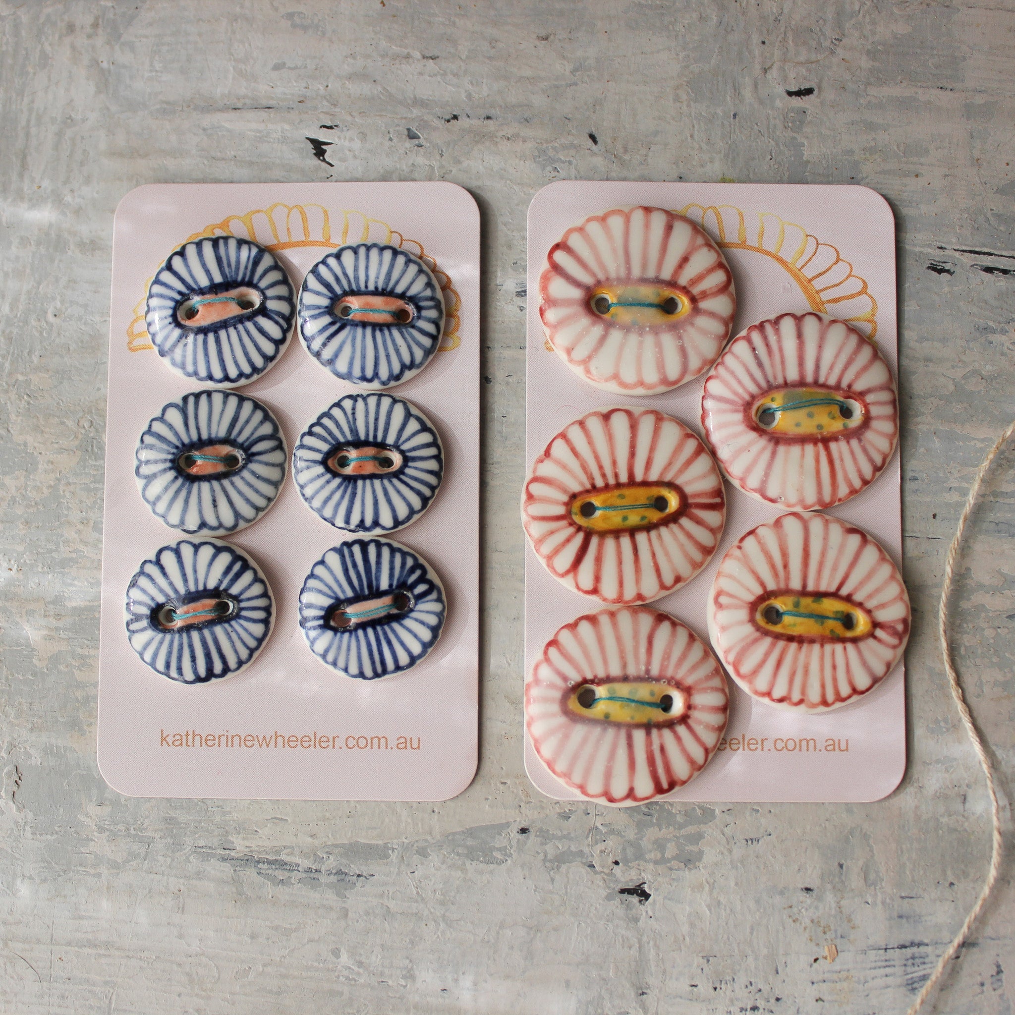 Ceramic Buttons : Daisy - Tribe Castlemaine