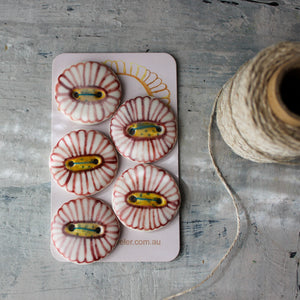 Ceramic Buttons : Daisy - Tribe Castlemaine