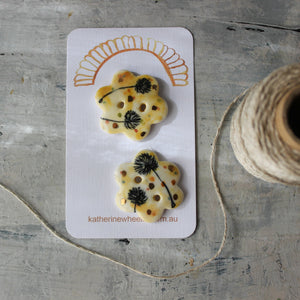 Ceramic Buttons : Dandelion - Tribe Castlemaine