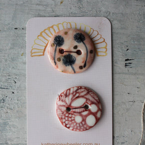 Ceramic Buttons : Dandelion - Tribe Castlemaine