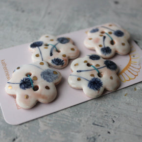 Ceramic Buttons : Dandelion - Tribe Castlemaine
