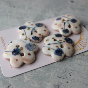 Ceramic Buttons : Dandelion - Tribe Castlemaine
