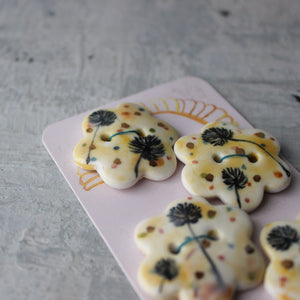 Ceramic Buttons : Dandelion - Tribe Castlemaine