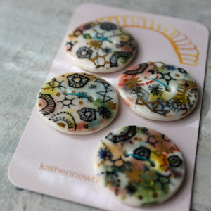 Ceramic Buttons Stars & Cells - Tribe Castlemaine
