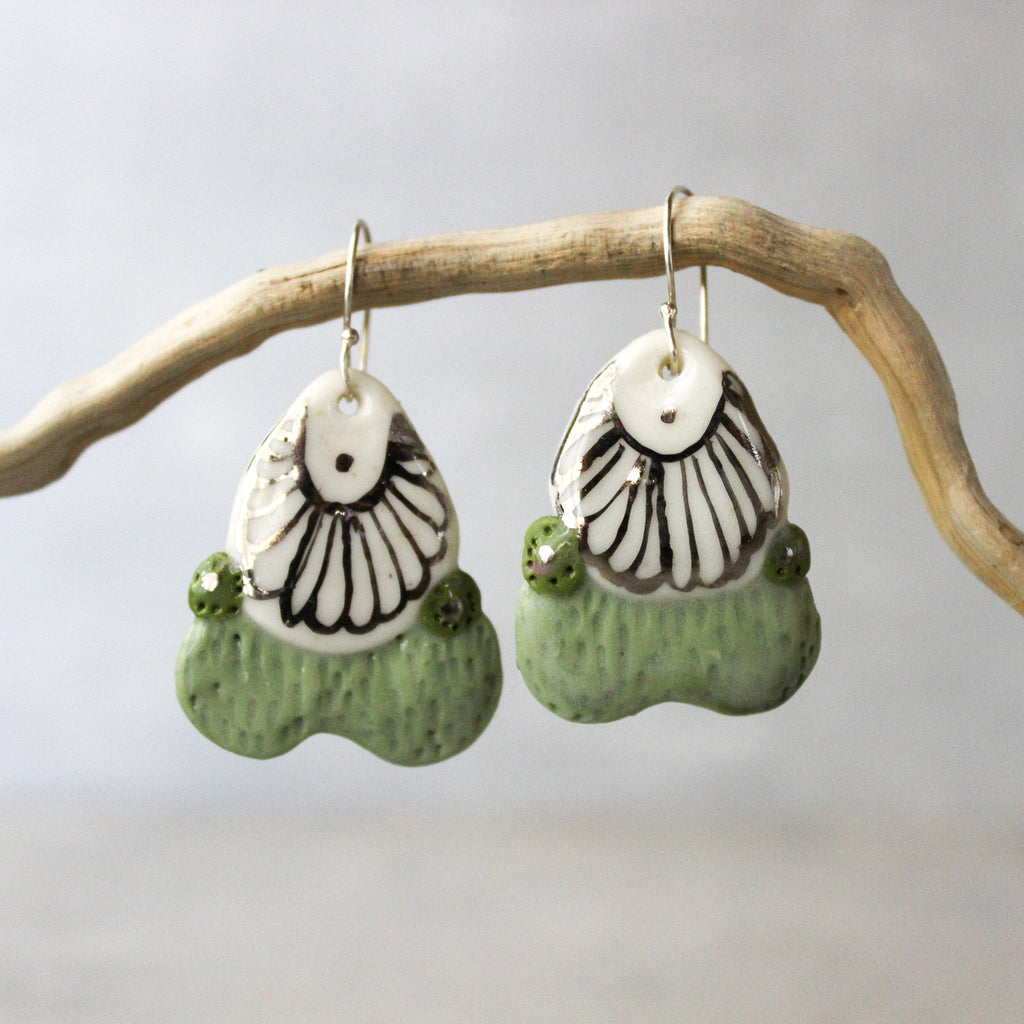 Ceramic Earrings Colour Layers 9 - Tribe Castlemaine