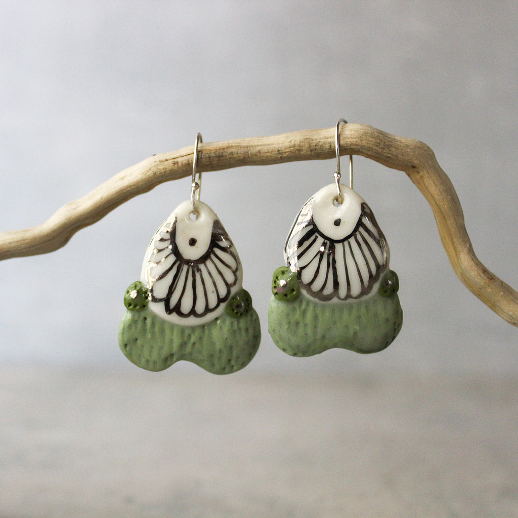 Ceramic Earrings Colour Layers 9 - Tribe Castlemaine