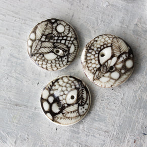 Ceramic Hand - painted Buttons - Tribe Castlemaine