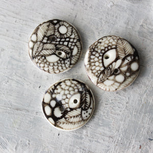 Ceramic Hand - painted Buttons - Tribe Castlemaine