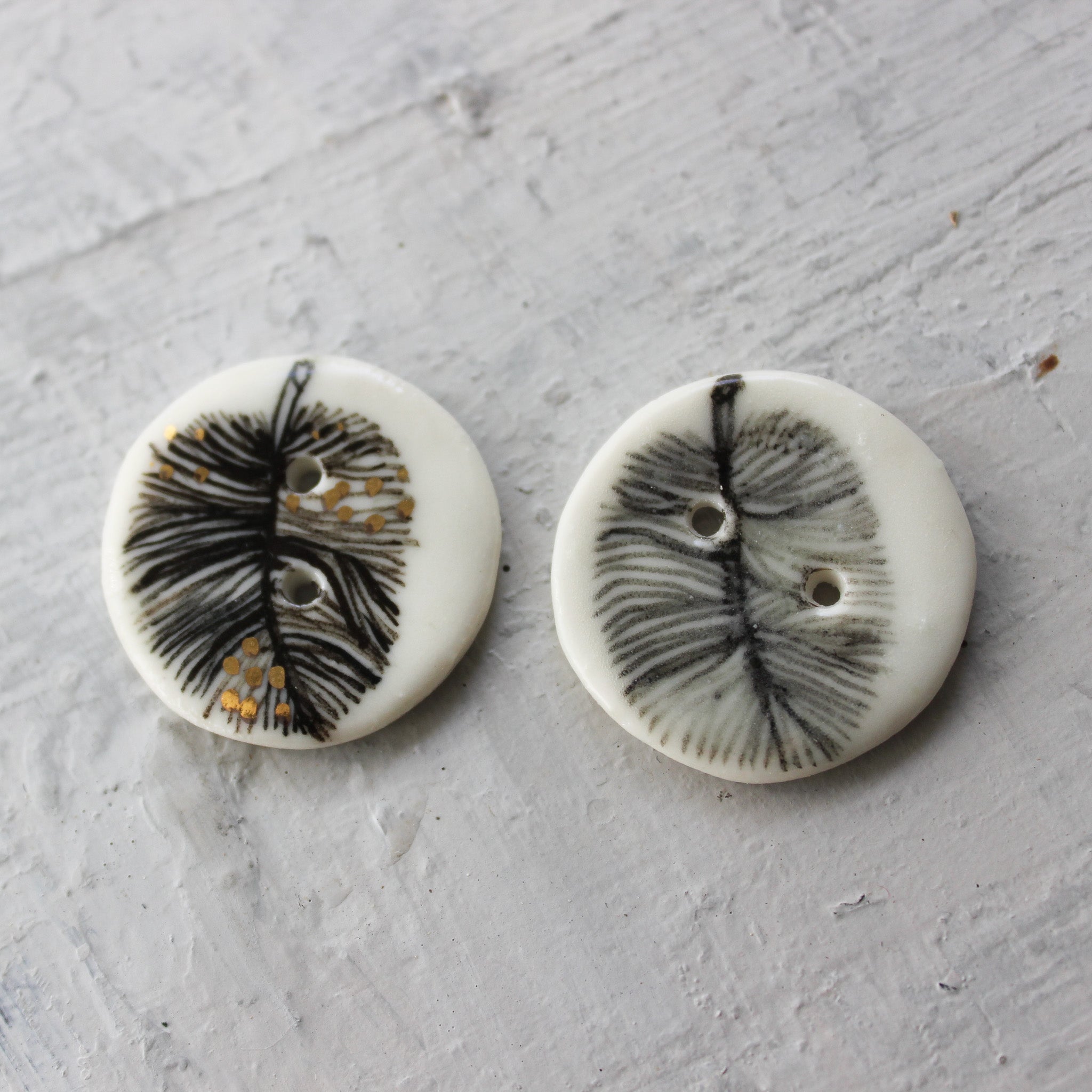 Ceramic Hand - painted Buttons - Tribe Castlemaine
