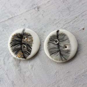Ceramic Hand - painted Buttons - Tribe Castlemaine