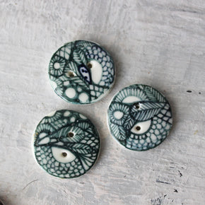 Ceramic Hand - painted Buttons - Tribe Castlemaine