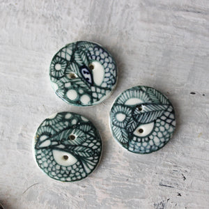 Ceramic Hand - painted Buttons - Tribe Castlemaine