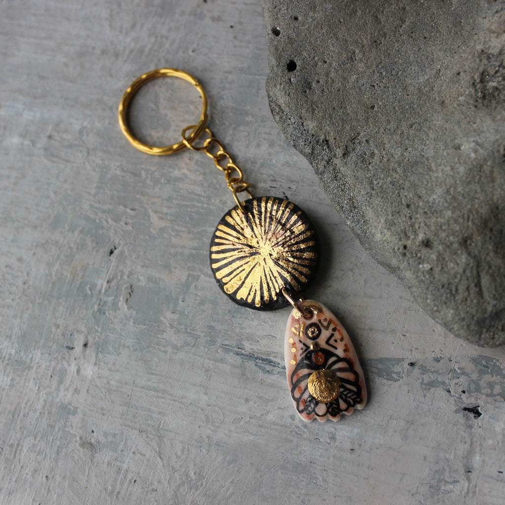 Ceramic Keychains / Bag tags by Katherine Wheeler - Tribe Castlemaine