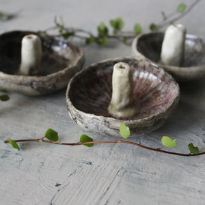 Ceramic Mushroom Specimen Keeper / Incense Holder Dishes - Tribe Castlemaine
