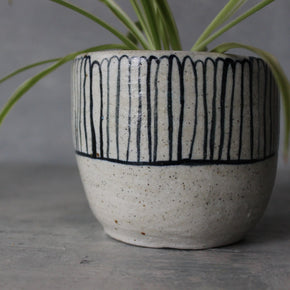 Ceramic Planter Blue Daisy - Tribe Castlemaine