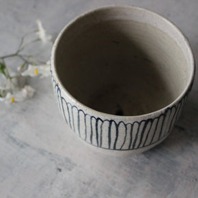 Ceramic Planter Blue Daisy - Tribe Castlemaine