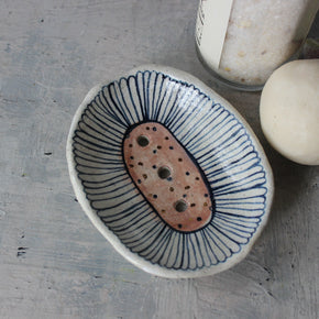Ceramic Soap Dishes Painted Daisy - Tribe Castlemaine