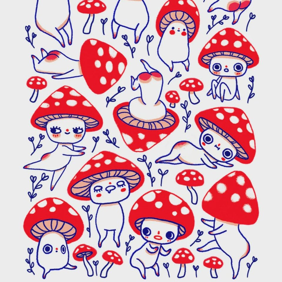 Cheeky Mushrooms Hannakin Print - Tribe Castlemaine