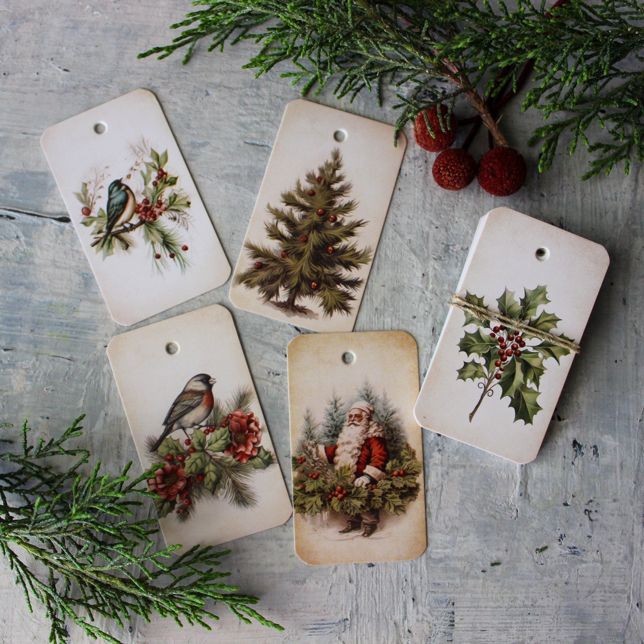 Christmas Vintage Gift Tag Packs - Tribe Castlemaine