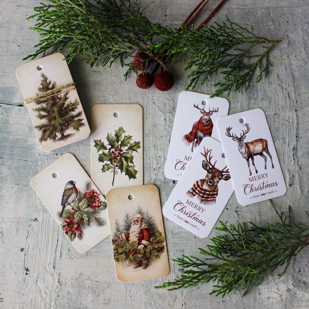 Christmas Vintage Gift Tag Packs - Tribe Castlemaine