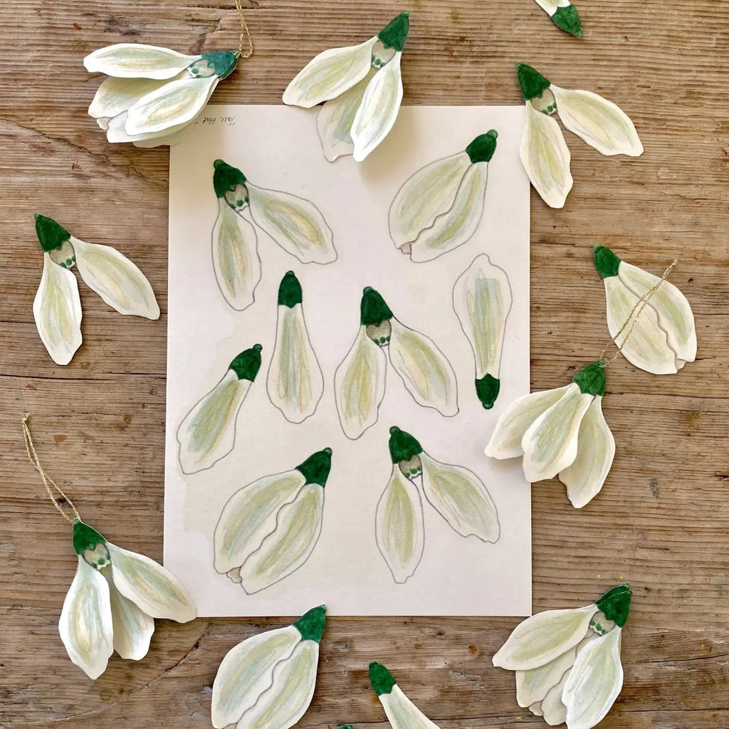Danish Papercraft : Snowdrops - Tribe Castlemaine
