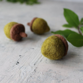 Felted Acorns - Tribe Castlemaine