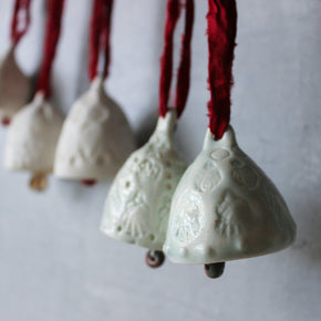 Festive Porcelain Bells - Tribe Castlemaine