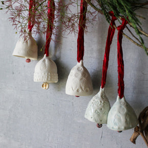 Festive Porcelain Bells - Tribe Castlemaine