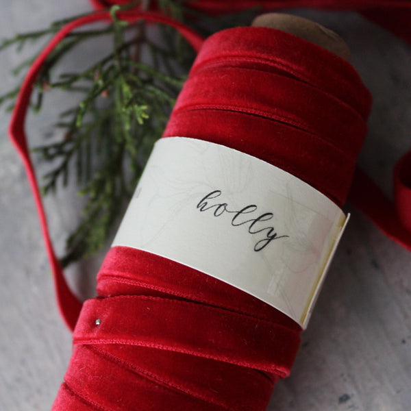 Festive Red Velvet Ribbon - Tribe Castlemaine
