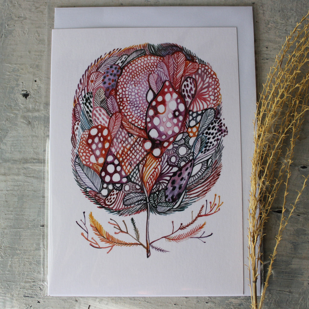 Flower, Pinks Card - Tribe Castlemaine