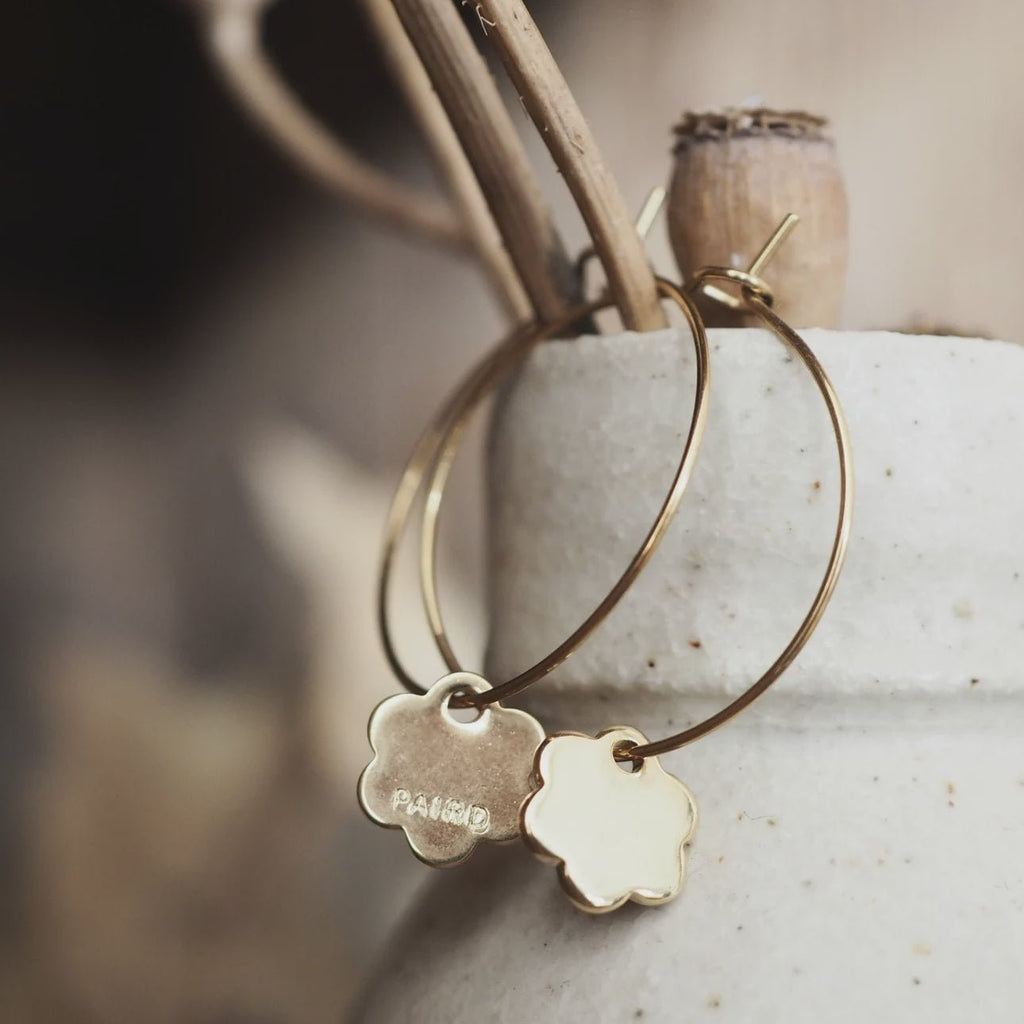 Foraged Flower Hoop Earrings - Tribe Castlemaine