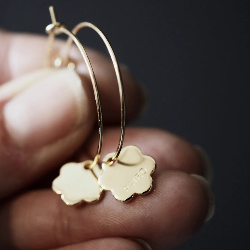 Foraged Flower Hoop Earrings - Tribe Castlemaine