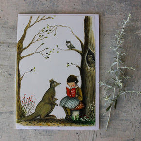 Formidable Forest Card 'Kangaroo Girl' - Tribe Castlemaine