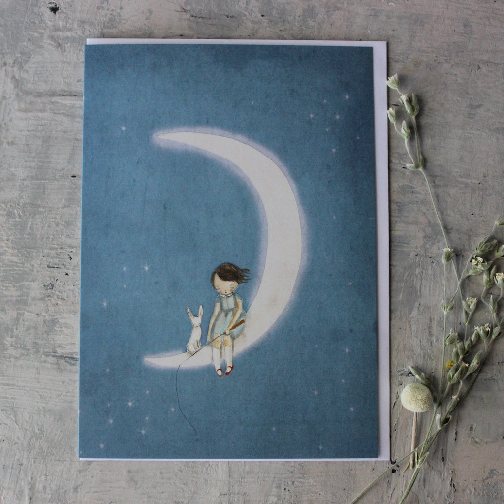 Formidable Forest 'Girl on Moon' Card - Tribe Castlemaine