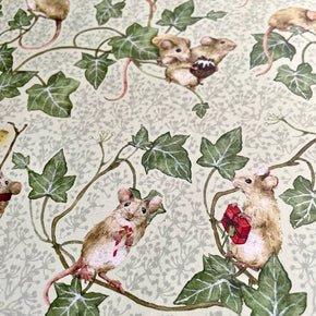 Christmas Mice Gift Wrap Paper