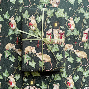 Christmas Mice Gift Wrap Paper