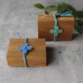 Glass Sewing Pins in Cherry - wood Box - Tribe Castlemaine