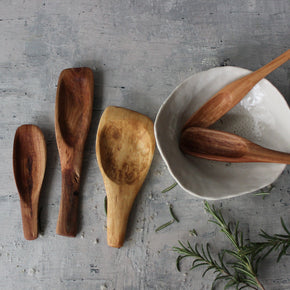 Hand Carved Wood Spoons Short - Tribe Castlemaine