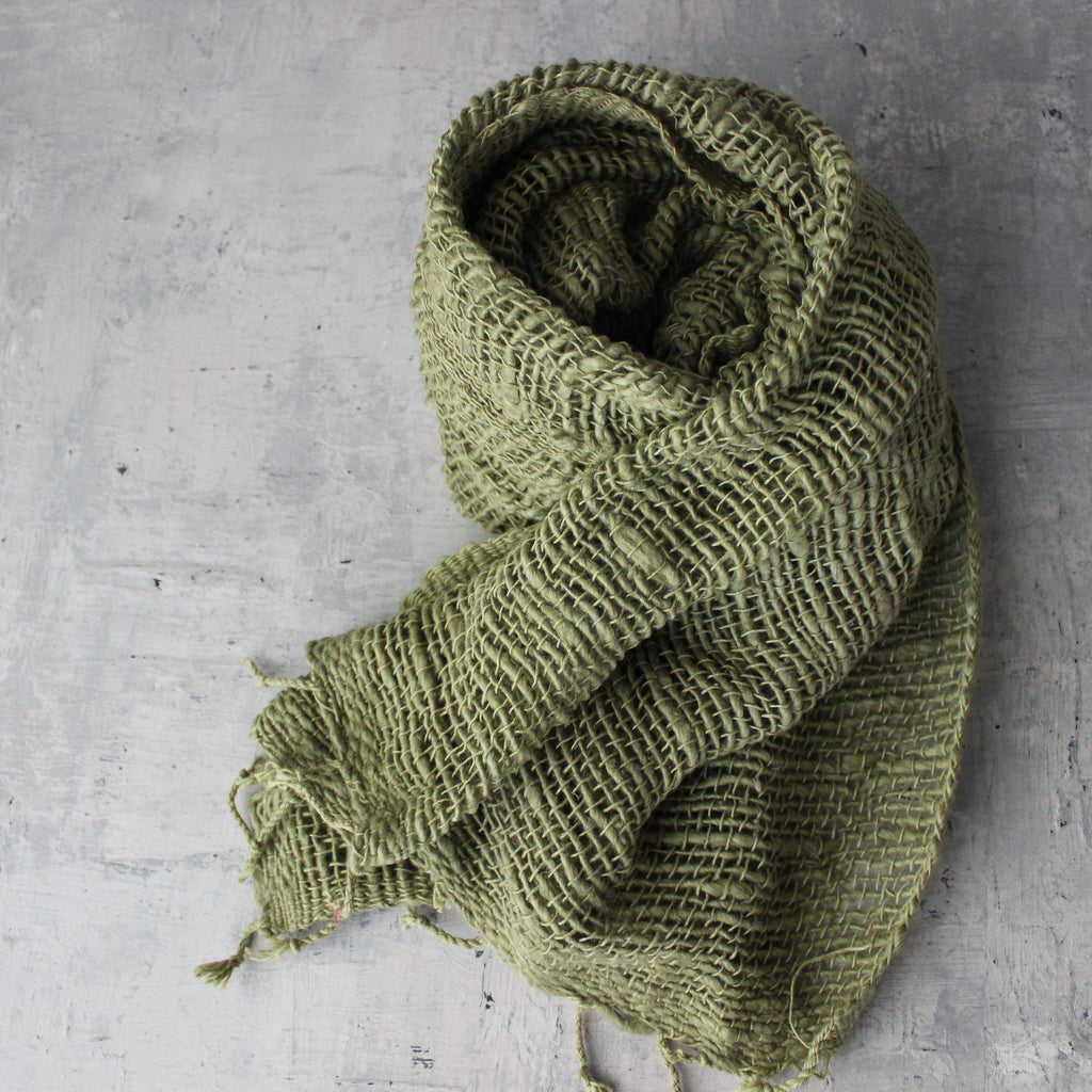 Handwoven Cotton Free Weave Scarves - Tribe Castlemaine